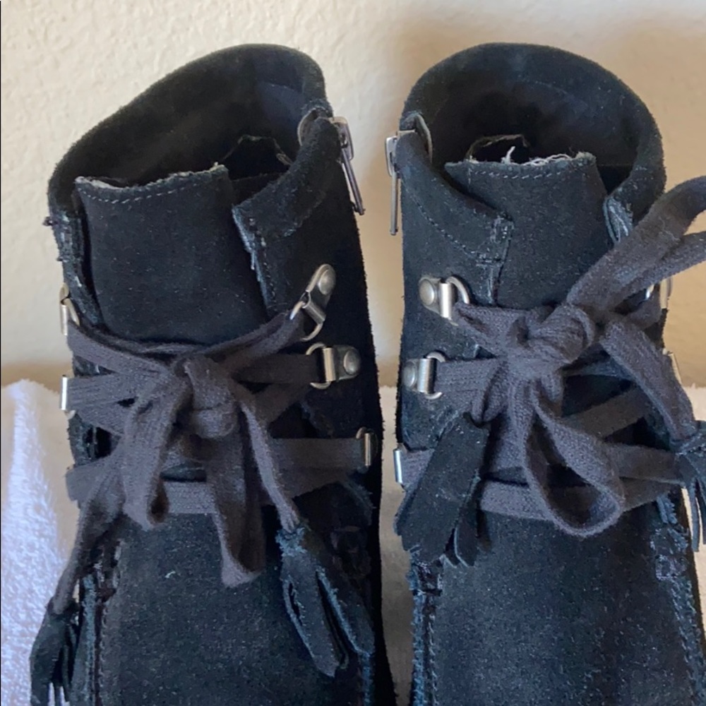 🌺 MIA suede black booties Size 10 - Picture 6 of 6
